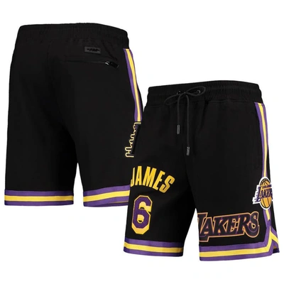 Pro Standard Men's Lebron James Black Los Angeles Lakers Player Replica Shorts