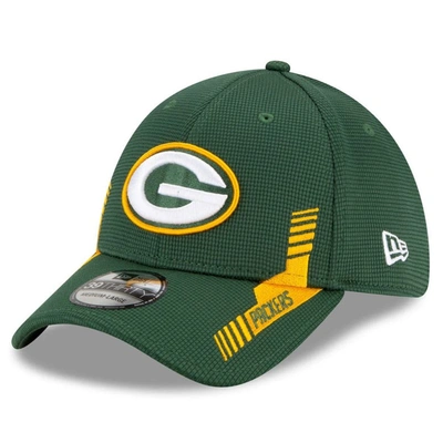 New Era Men's Green Green Bay Packers 2021 Nfl Sideline Home 39thirty Flex Hat