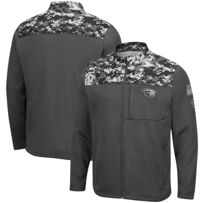 Colosseum Men's Charcoal Maryland Terrapins Oht Military-inspired Appreciation Digi Camo Full-zip Jacket