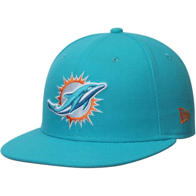 New Era Men's Dolphins Aqua Nfl Omaha 59fifty Hat