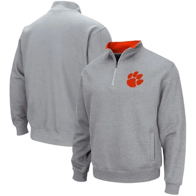 Colosseum Men's Heathered Gray Clemson Tigers Tortugas Team Logo Quarter-zip Jacket