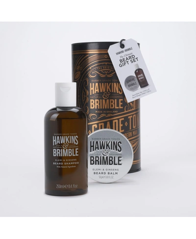 Hawkins & Brimble Beard Gift Set In Copper/black