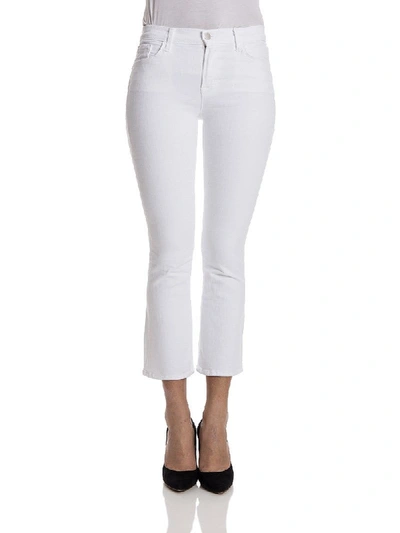 J Brand Selena Mid Rise Crop Jeans In White