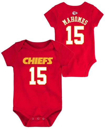 Outerstuff Kids' Infant Patrick Mahomes Red Kansas City Chiefs Mainliner Name And Number Bodysuit