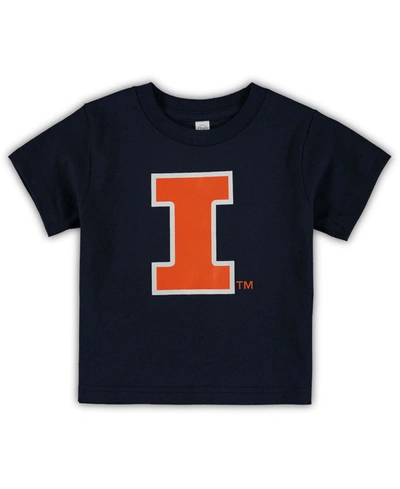 Two Feet Ahead Babies' Toddler Navy Illinois Fighting Illini Big Logo T-shirt