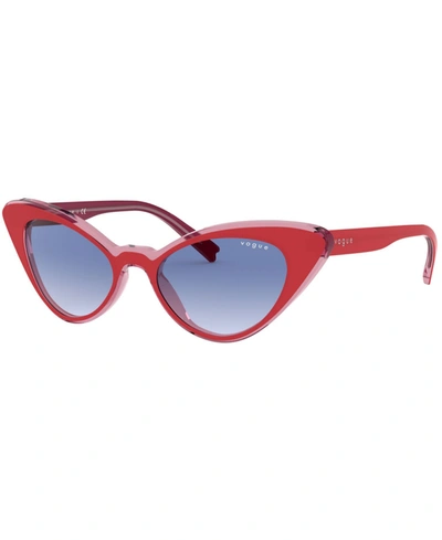 Vogue Mbb X  Eyewear Sunglasses, Vo5317s49-y In Top Red/pink Transparent/clear Gradient