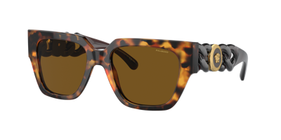 Versace Women's Polarized Sunglasses, Ve440953-p In Dark Brown Polarized