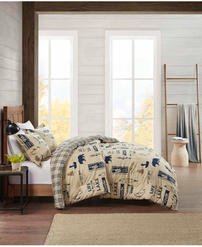 Premier Comfort Flannel King Comforter Lake Mini Set