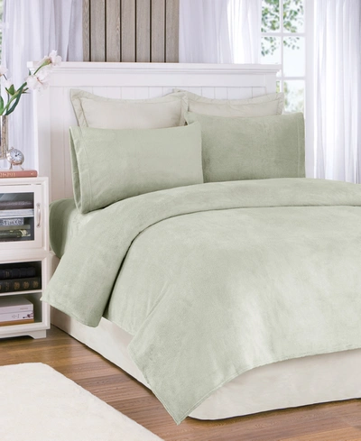 Jla Home True North By Sleep Philosophy Soloft Plush 4-pc King Sheet Set Bedding In Green