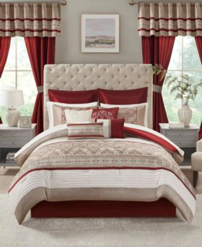 Madison Park Essentials Jelena King 24-pc. Room In A Bag Bedding In Red