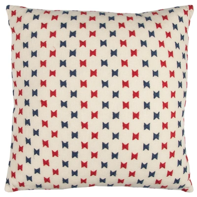 Rizzy Home Geometrical Design Polyester Filled Decorative Pillow, 20" X 20" In Neutral