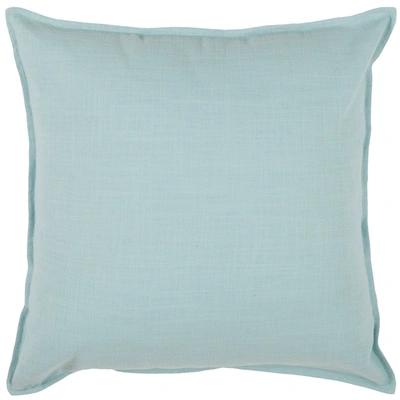 Rizzy Home Solid Down Filled Decorative Pillow, 20" X 20" In Soft Blue