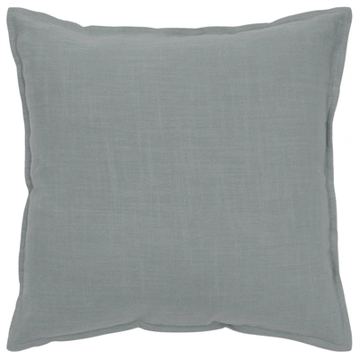 Rizzy Home Solid Polyester Filled Decorative Pillow, 20" X 20" In Grey
