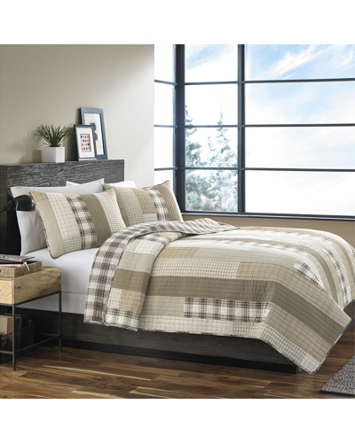 Eddie Bauer Fairview Saddle Reversible 2-piece Twin Quilt Set Bedding