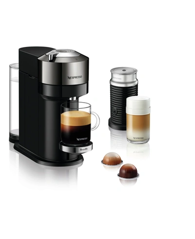 Nespresso Vertuo Next Deluxe Coffee And Espresso Maker By Breville, Dark Chrome With Aeroccino Milk Frother