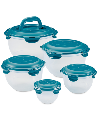Rachael Ray Nestable 10-pc. Food-storage Set In Teal