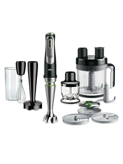 Braun Multiquick 9 Smartspeed 9-piece Hand Blender Set In Stainless Steel - Black