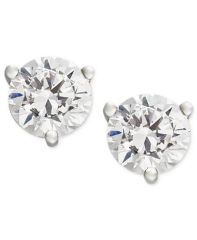Macy's Certified Near Colorless Diamond Stud Earrings In 18k White Or Yellow Gold 1 4 1 1 4 Ct. T.w.