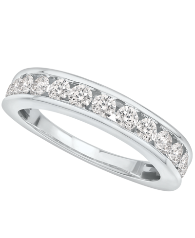 Macy's Certified Diamond Channel Band (2 Ct. T.w.) In 14k White Gold