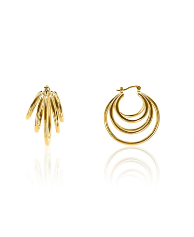 Oma The Label Adesuwa Medium Hoop Earrings In Gold Tone