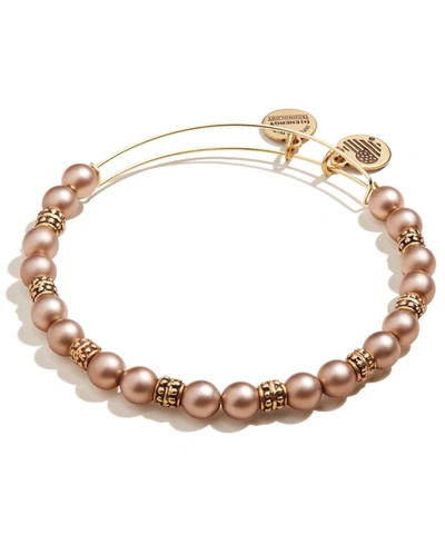 Alex And Ani Imitation Pearl Beaded Bangle In Neutral