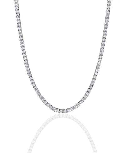 Oma The Label Tennis Collection Necklace In Silver Tone
