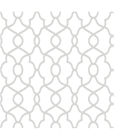 Nuwallpaper 216" X 20.5" Clearly Cool Peel Stick Wallpaper In Silver