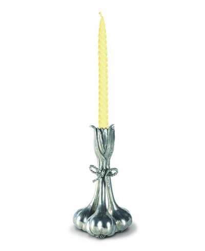 Vagabond House Garlic Pewter Candlestick Holder