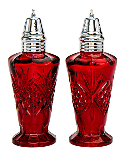 Godinger Red Dublin Salt And Pepper Shaker Set