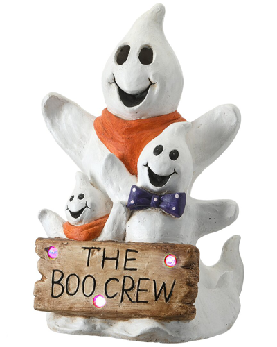National Tree Company 21" Boo Crew Ghost Trio With Led Light In White
