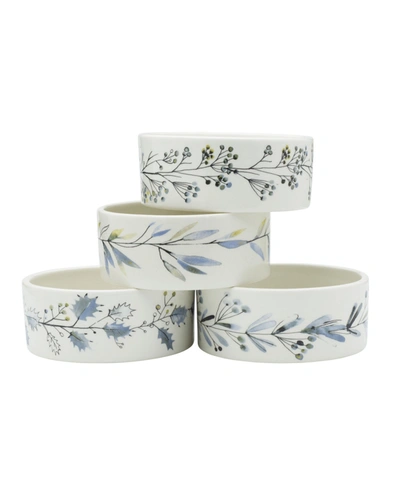 Fitz And Floyd Noel Noir 5.5" Snack Bowl Set, 4 Pieces In Assorted