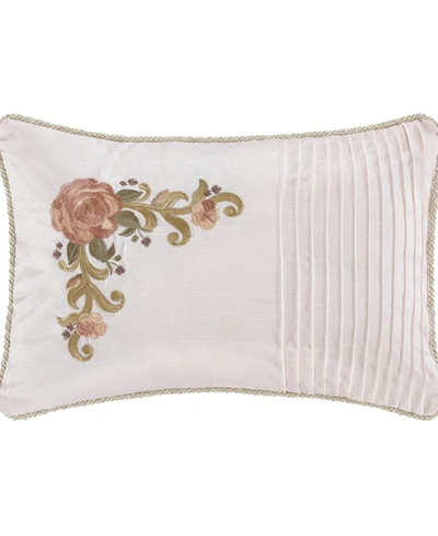 Royal Court Chardonnay Decorative Pillow, 13" X 19" Bedding In Ivory