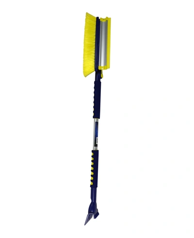Michelin Ultra Duty Extendable Snow Brush With Xl Swivel Head, 43"-63" In Blue/yellow/gray
