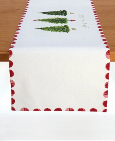Tableau Holiday Tree Table Runner, 72" X 14" In Multi