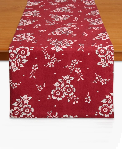 Tableau Mayflower-table Runner, 72" X 14" In Red