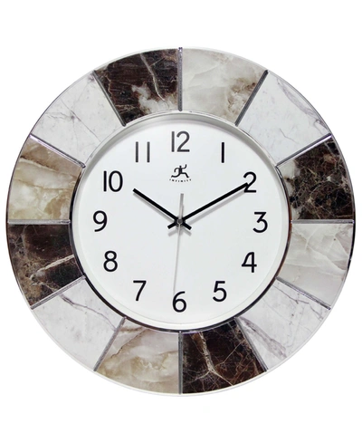 Infinity Instruments Modern Marble Wall Clock In Multi