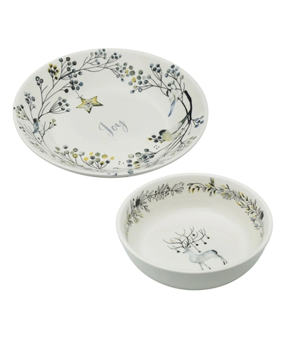 Fitz And Floyd Noel Noir Serving Bowl Set, 2 Pieces In Assorted