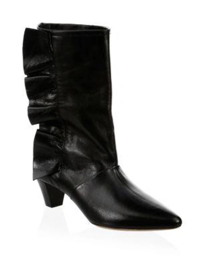 Iro Danita Leather Booties In Black