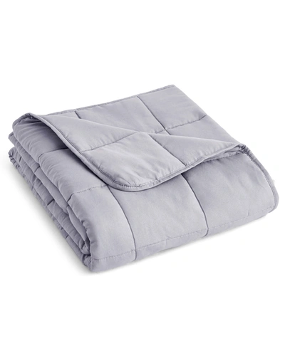Pur And Calm Silvadur Antimicrobial Microfiber Weighted Blanket, 12 Lb Bedding In Medium Gray