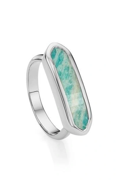 Monica Vinader 'baja' Stone Ring In Silver