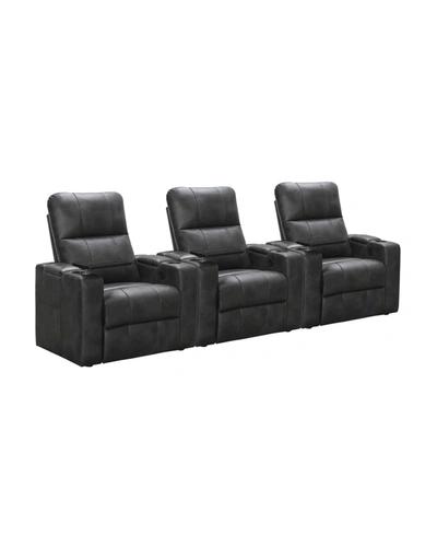 Abbyson Living Thomas Power Faux Leather Recliner, Set Of 3 In Gray