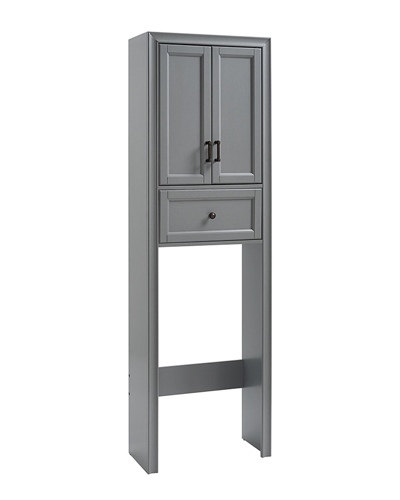 Crosley Tara Space Saver Cabinet In Silver