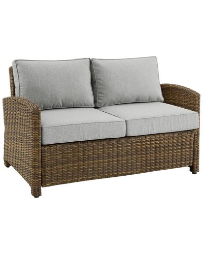 Crosley Bradenton Outdoor Wicker Loveseat In Gray