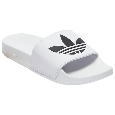 Adidas Originals Men's Adilette Lite Slide Sandals From Finish Line In Core Black/white/white