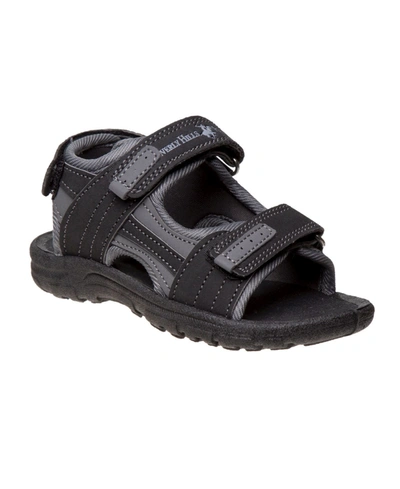 Beverly Hills Polo Club Toddler Boys Summer Sport Outdoor Sandals In Black