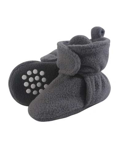Luvable Friends Baby Fleece Booties, 0-24 Months In Charcoal
