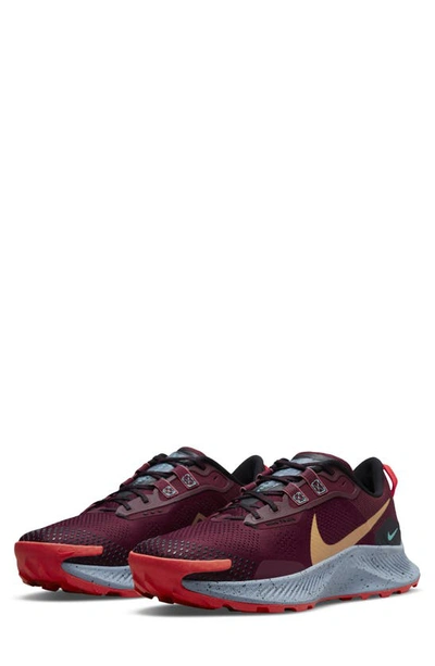 Nike Men's Pegasus Trail 3 Trail Running Sneakers From Finish Line In Red/ Black