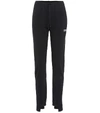 Vetements Embroidered Stretch-cotton Jersey Track Pants In Black