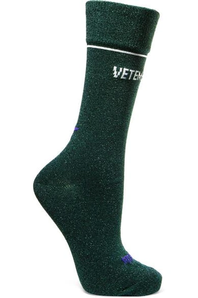 Vetements + Reebok Intarsia Lurex Socks