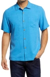 Tommy Bahama Tropic Isle Short Sleeve Button-up Silk Camp Shirt In Vibrant Sea